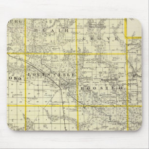 Mousepad Mapa do Condado de Clay, Flora e Louisville