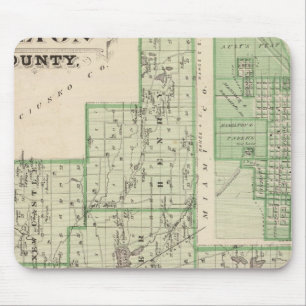Mousepad Mapa do Condado de Fulton com Rochester, Fulton Co
