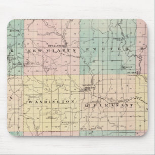 Mousepad Mapa do Condado de Green, Estado de Wisconsin