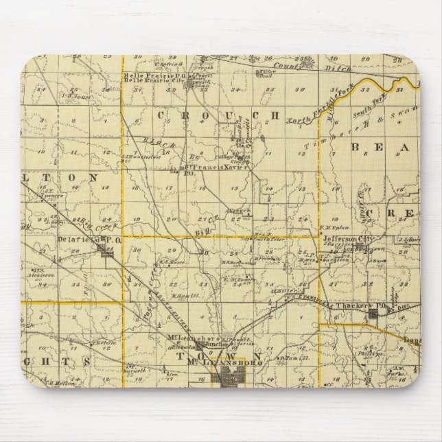 Mousepad Mapa do Condado de Hamilton (Frente)