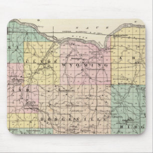 Mousepad Mapa do Condado de Iowa, Estado de Wisconsin