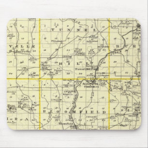Mousepad Mapa do Condado de Johnson e de Viena