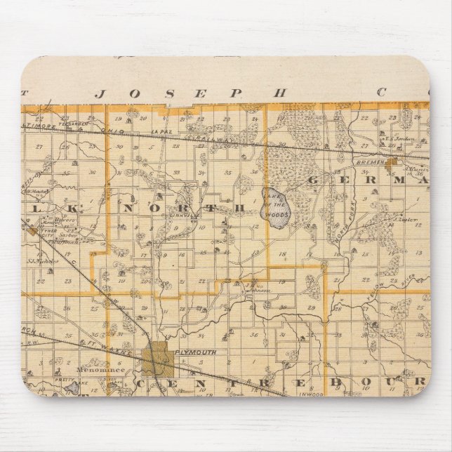 Mousepad Mapa do Condado de Marshall (Frente)