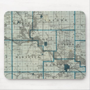 Mousepad Mapa do Condado de Marshall, Estado de Iowa