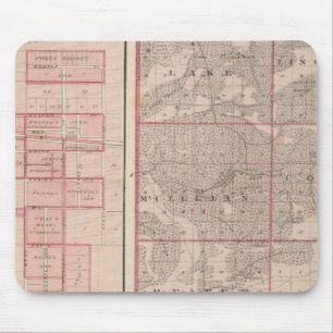 Mousepad Mapa do Condado de Newton com a Goodland e Kentlan