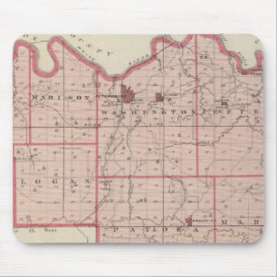 Mousepad Mapa do Condado de Pike com Plano de Petersburgo