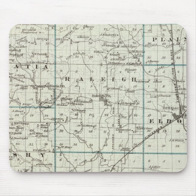 Mousepad Mapa do Condado de Saline (Frente)