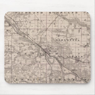 Mousepad Mapa do Condado de Wapello, Estado de Iowa