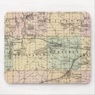 Mousepad Mapa do Condado de Waukesha, Estado de Wisconsin