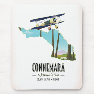 Mousepad Mapa do Connemara National Park County Galway Irla