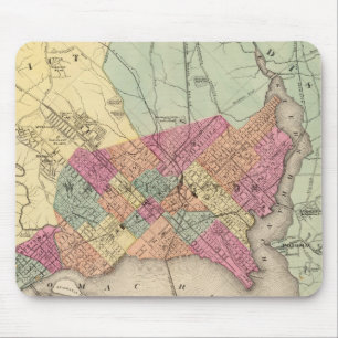 Mousepad Mapa do Distrito de Columbia, Washington