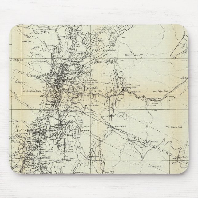 Mousepad Mapa do Distrito de Washoe (Frente)