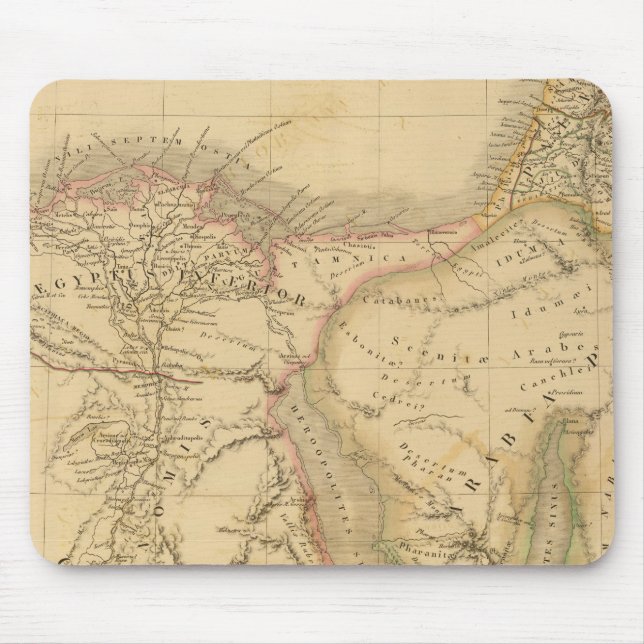 Mousepad Mapa do Egito, da Palestina e da Arábia (Frente)