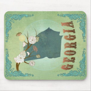 Mousepad Mapa do estado de Geórgia - verde