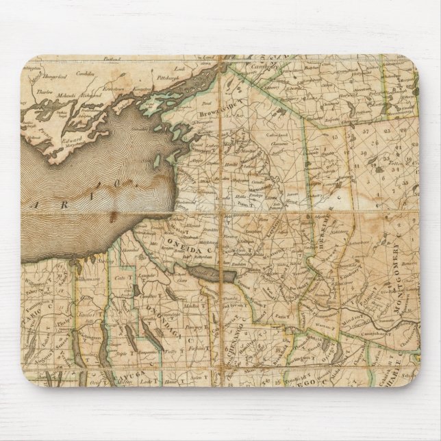 Mousepad Mapa do Estado de Nova Iorque (Frente)