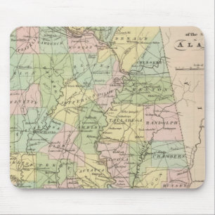 Mousepad Mapa do Estado do Alabama 2