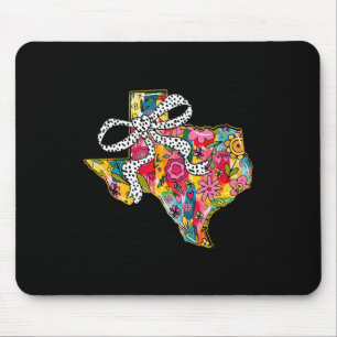 Mousepad Mapa do Estado do Texas Feminino com Laço Coquette