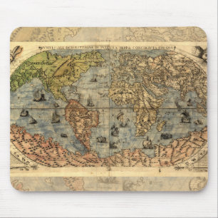 Mousepad Mapa do Globo Antiquado Mundial