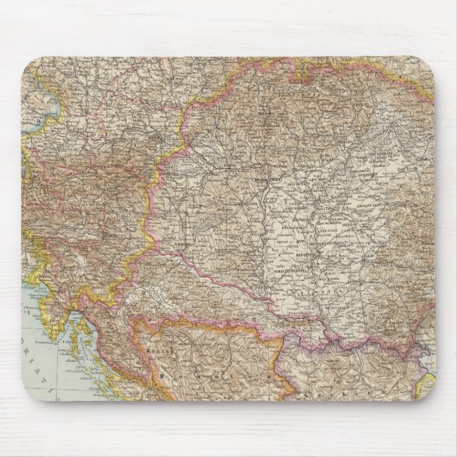 Mousepad Mapa do Império Húngaro da Áustria (Frente)