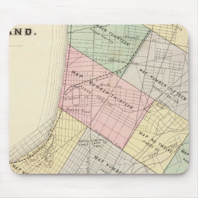 Mousepad Mapa do índice Oakland (Frente)
