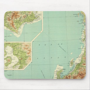 Mousepad Mapa do Japão com rotas de navegação