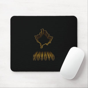 Mousepad Mapa do Kosovo, mapa Dourado
