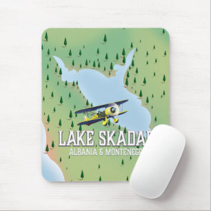 Mousepad Mapa do Lago Skadar Albânia e Montenegro