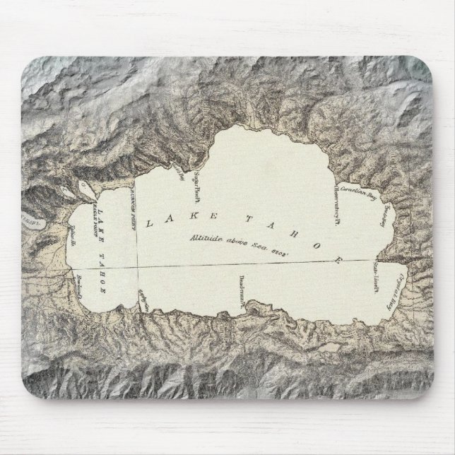 Mousepad Mapa do Lago Tahoe (Frente)