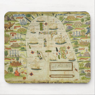 Mousepad Mapa do mar de China, fac-símile 'de atlas de