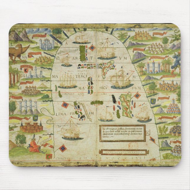 Mousepad Mapa do mar de China, fac-símile 'de atlas de (Frente)