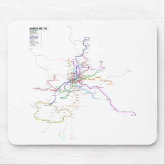Mousepad Mapa do metro de Madrid (espanha)