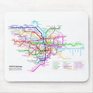 Mousepad Mapa do metro de Tokyo Japão
