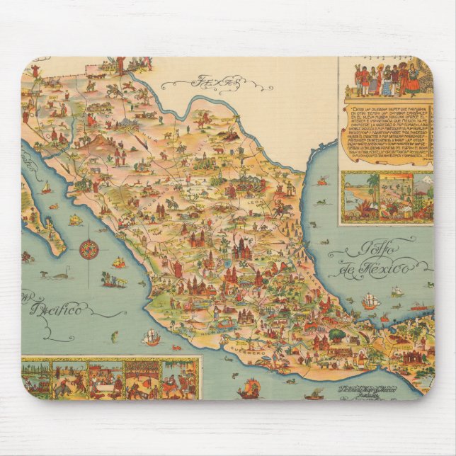 Mousepad Mapa do México (Frente)