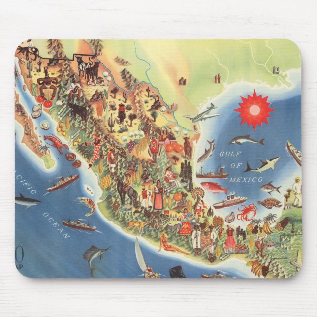 Mousepad Mapa do México por Miguel Gomez Medina (Frente)