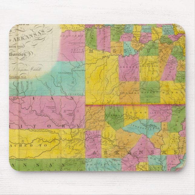 Mousepad Mapa do Missouri (Frente)