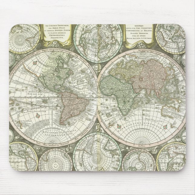 Mousepad Mapa do mundo | 1744 (Frente)