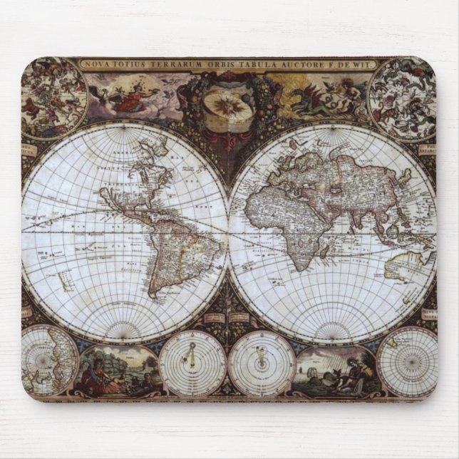 Mousepad Mapa do Mundo Antigo (Frente)