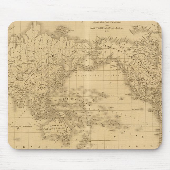 Mousepad Mapa do Mundo Antigo (Frente)
