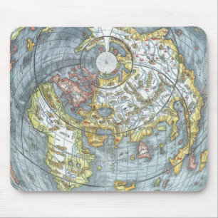 Mousepad Mapa do mundo antigo dado forma coração Peter do