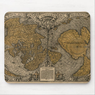 Mousepad Mapa do mundo antigo do clássico 1531 pela multa