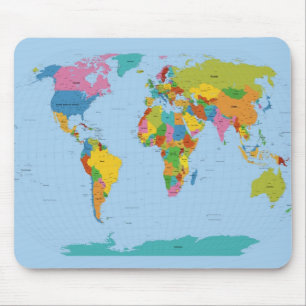 Mousepad Mapa do mundo brilhante