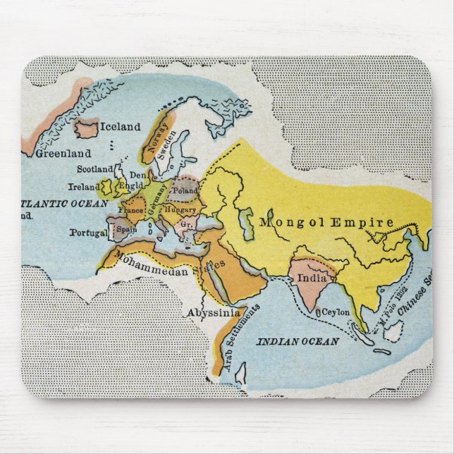 Mousepad MAPA DO MUNDO, c1300. (Frente)