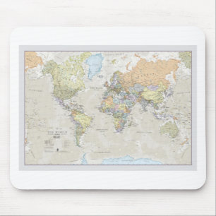 Mousepad Mapa do mundo clássico