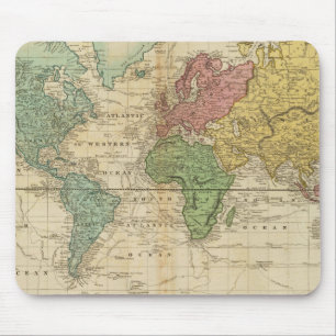 Mousepad Mapa do Mundo Colorido