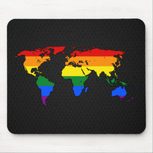 Mousepad Mapa do mundo do orgulho LGBT