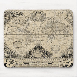 Mousepad Mapa do Mundo Vintage