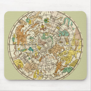 Mousepad Mapa do norte Sky Star e de Constelações