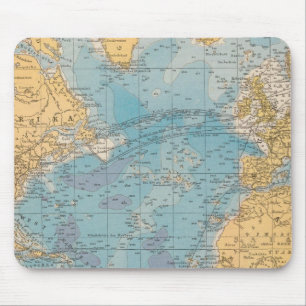 Mousepad Mapa do Oceano Atlântico