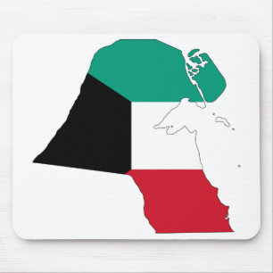 Mousepad Mapa do Sinalizador do Kuwait