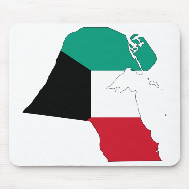 Mousepad Mapa do Sinalizador do Kuwait (Frente)